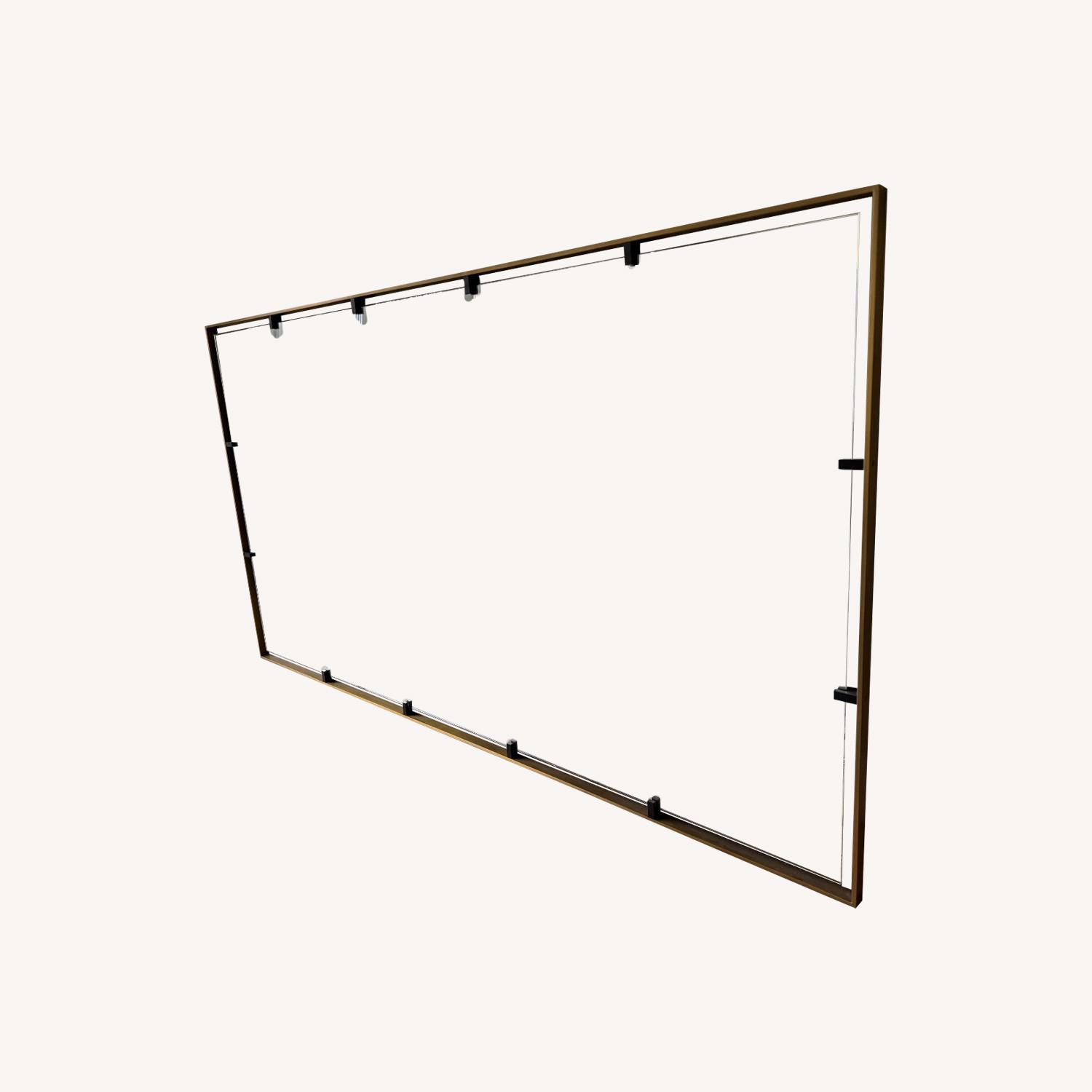 Restoration Hardware Gold Metal Wall Mirror - image-0