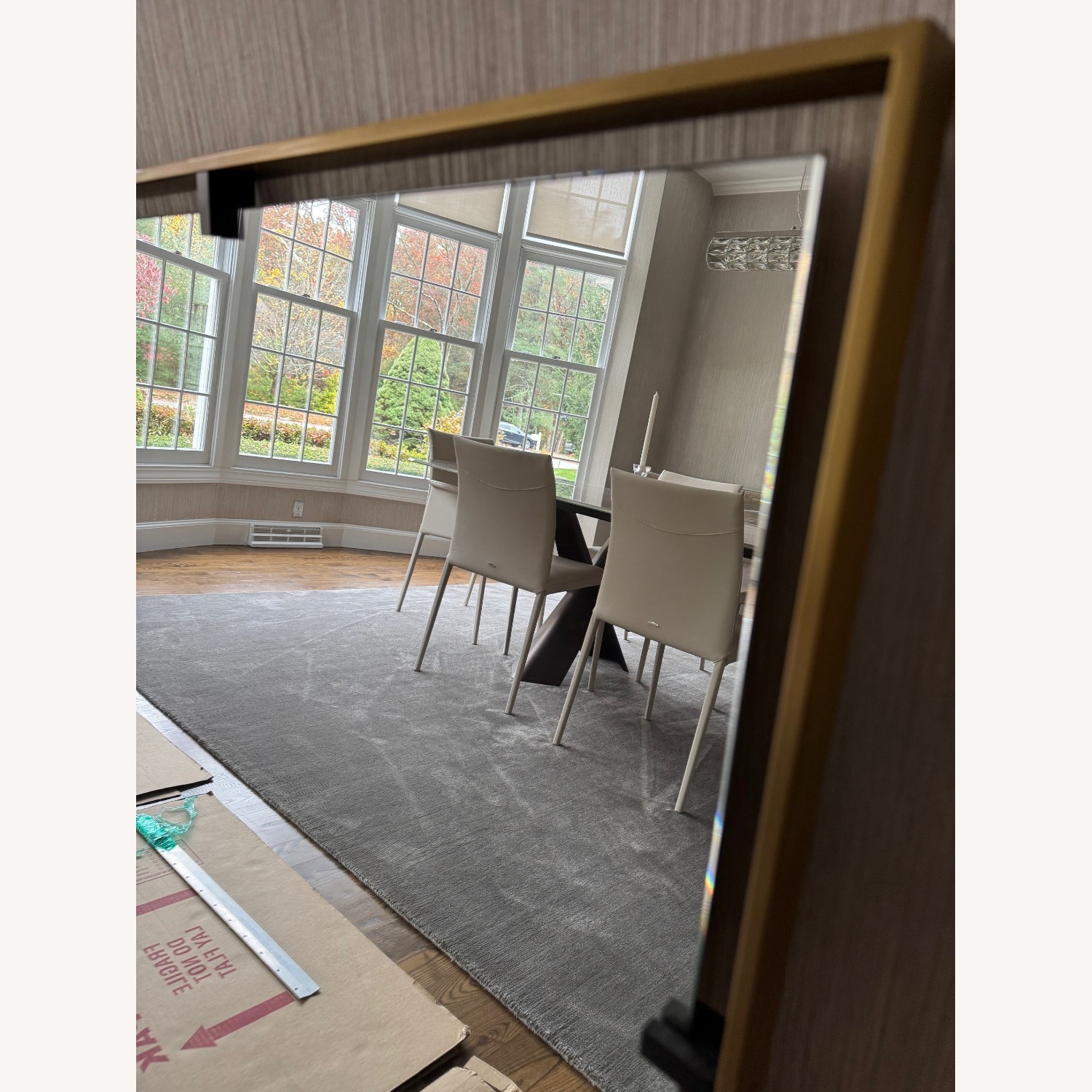 Restoration Hardware Gold Metal Wall Mirror - image-4