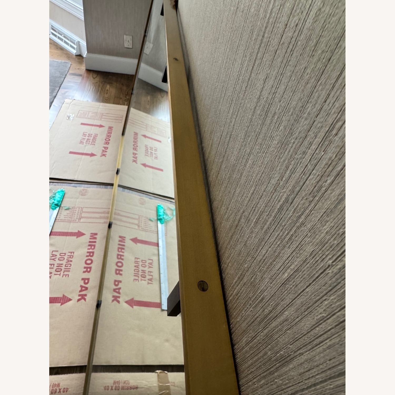 Restoration Hardware Gold Metal Wall Mirror - image-6