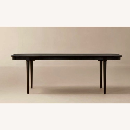 Used CB2 Providence 90" Rectangular Black Ebonized Oak Dining Table for sale on AptDeco