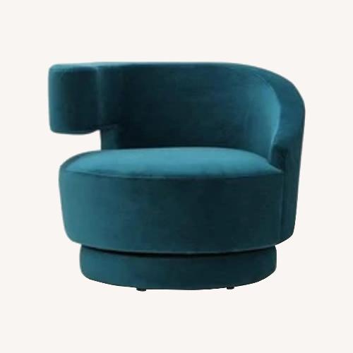 Used Green & Silver Accent Chair RRP $559 for sale on AptDeco