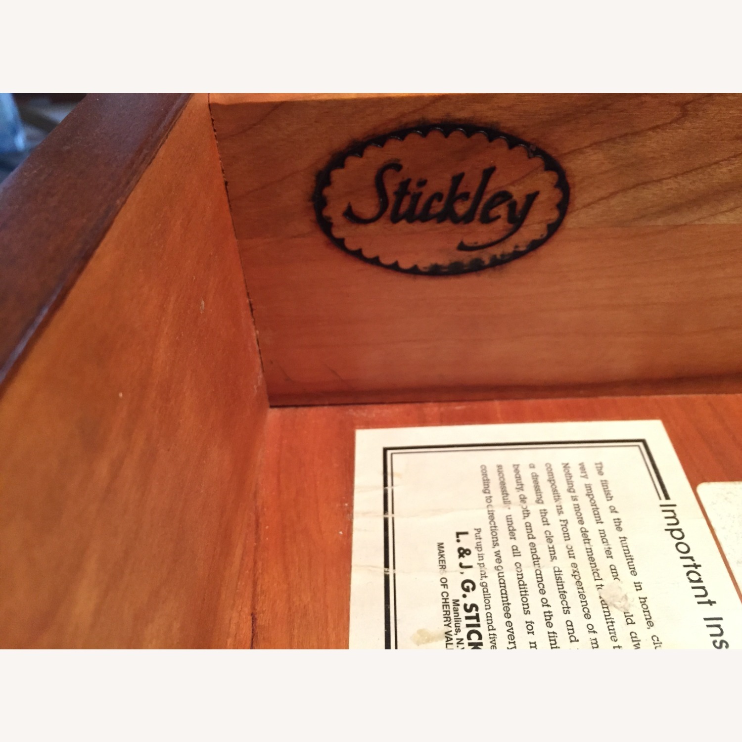 Stickley Brothers Furniture Dark Brown Dresser - image-3