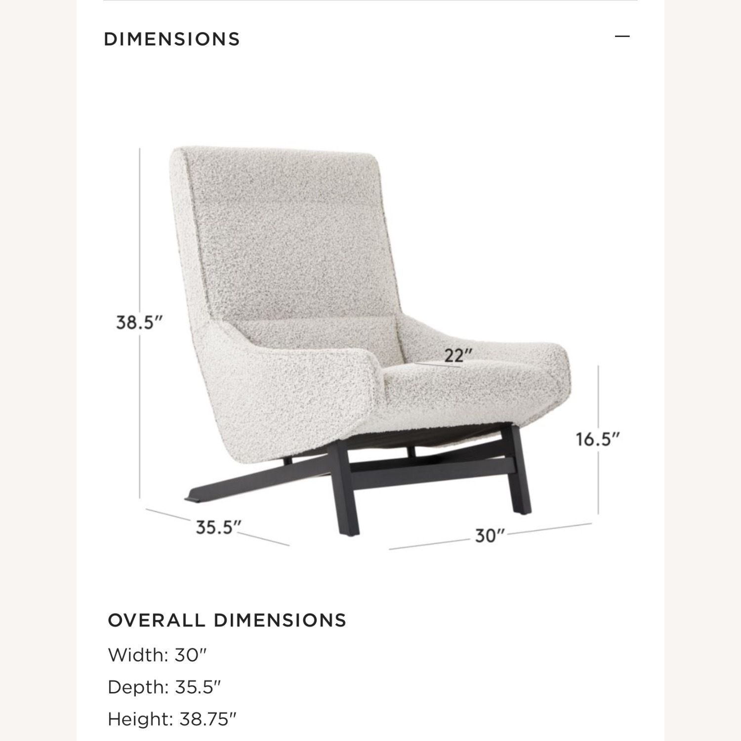 CB2 Grosseto Peppered Grey Boucle Chair - image-5