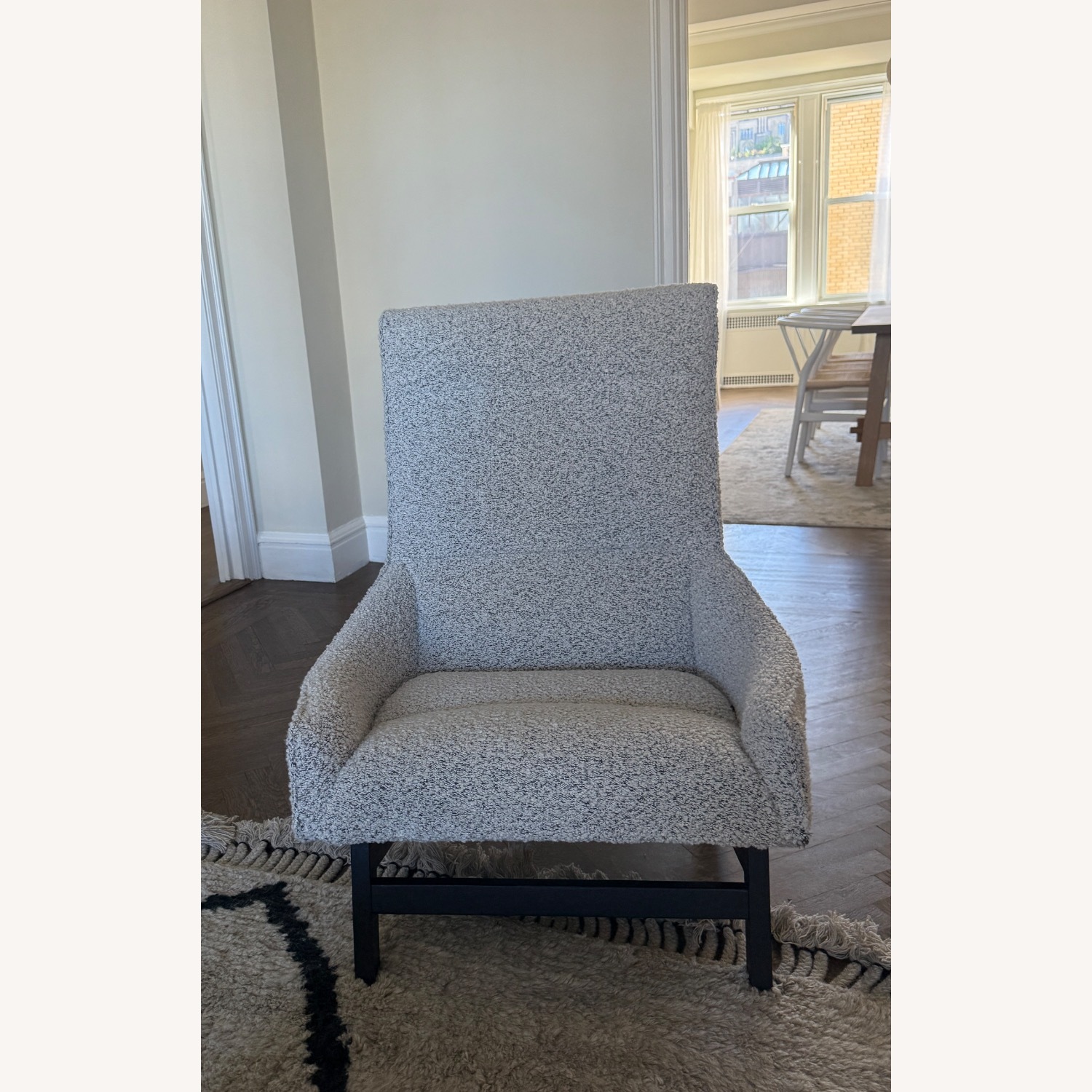 CB2 Grosseto Peppered Grey Boucle Chair - image-4