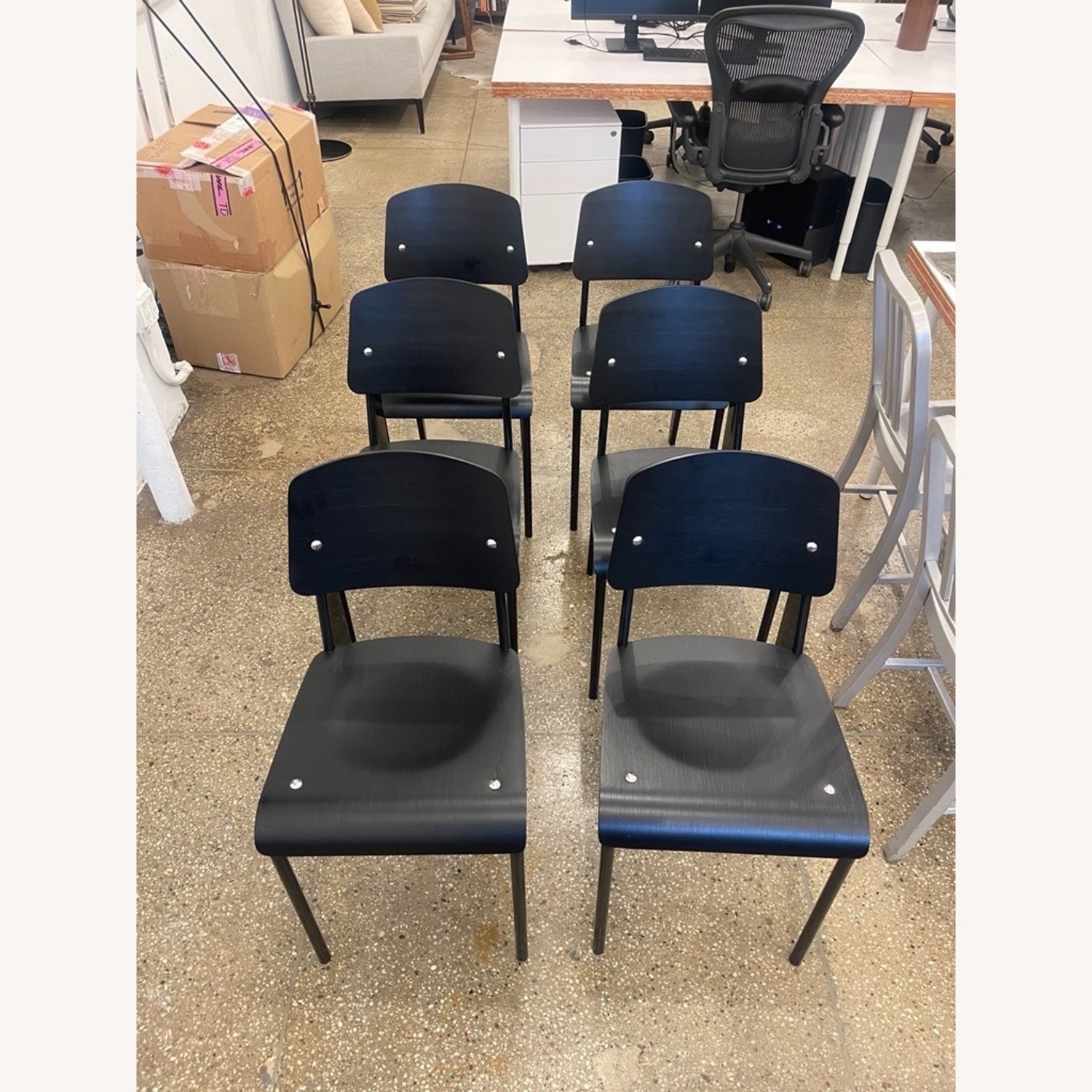 Modway Black Wood Accent Chairs. Set of 6 - image-3