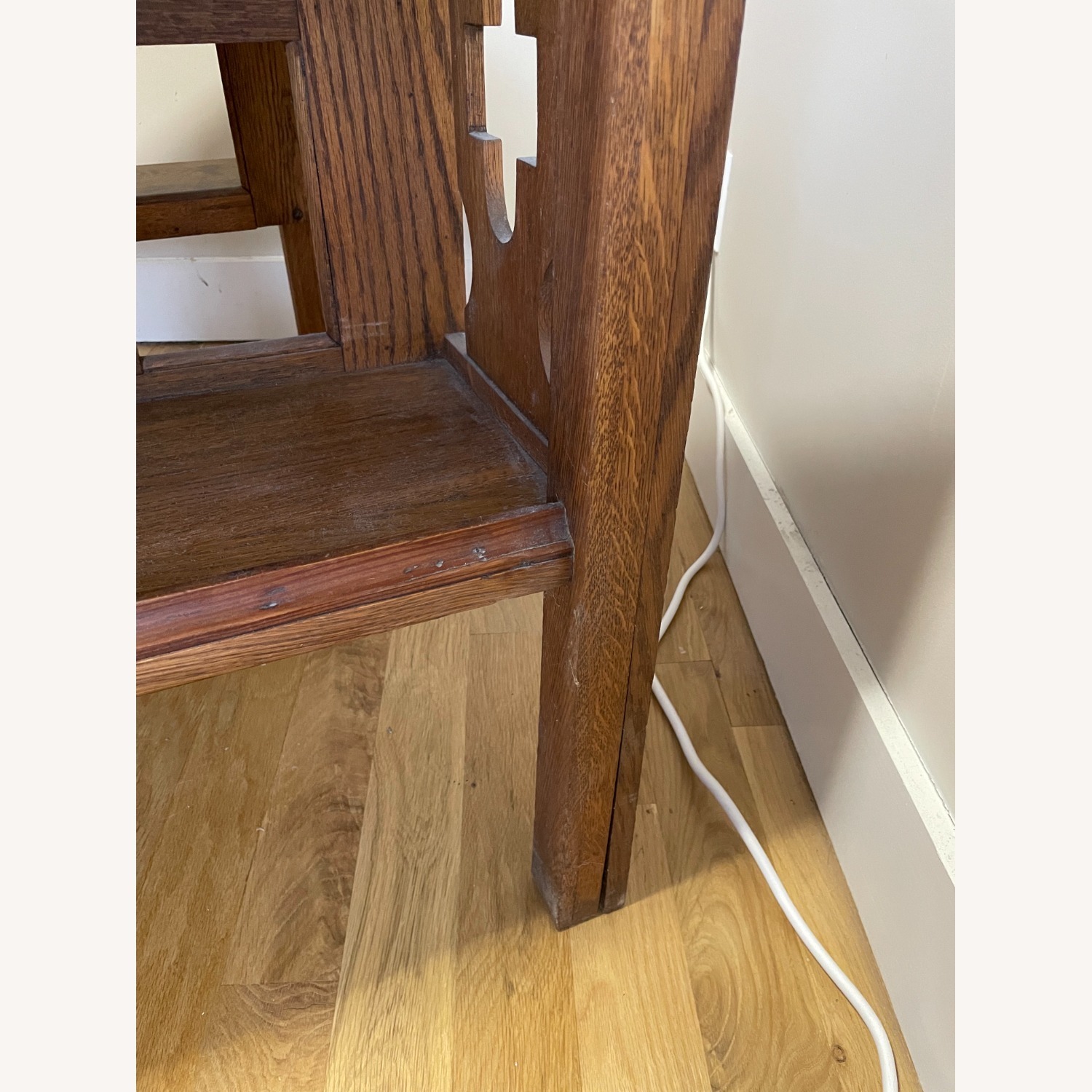 Antique Solid Oak Mission Desk or Library Table - image-8