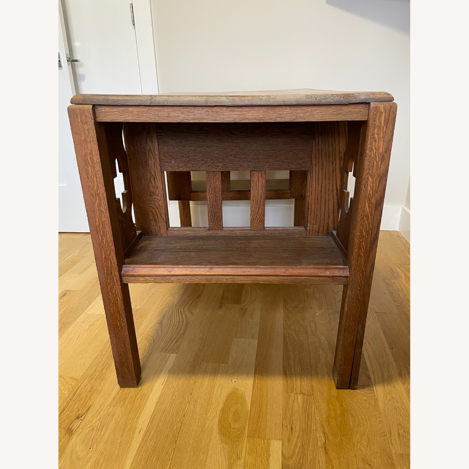 Antique Solid Oak Mission Desk or Library Table - image-2