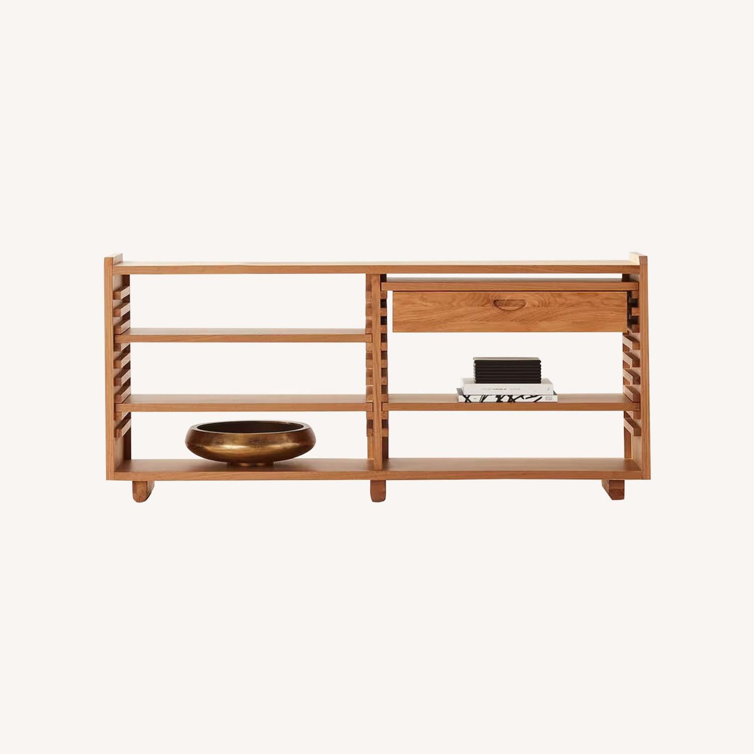 CB2 Ventura Dark Brown Wood Bookcase - image-0