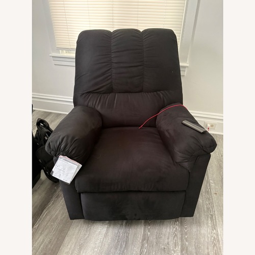 Used Ashley Furniture Darcy Black Fabric Recliner for sale on AptDeco