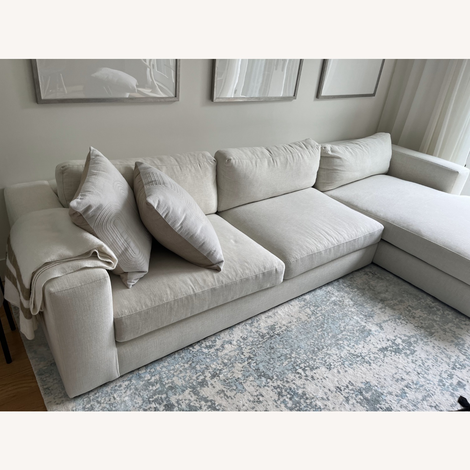 Crate & Barrel Retreat 2-Piece Chaise Sectional Sofa - image-2