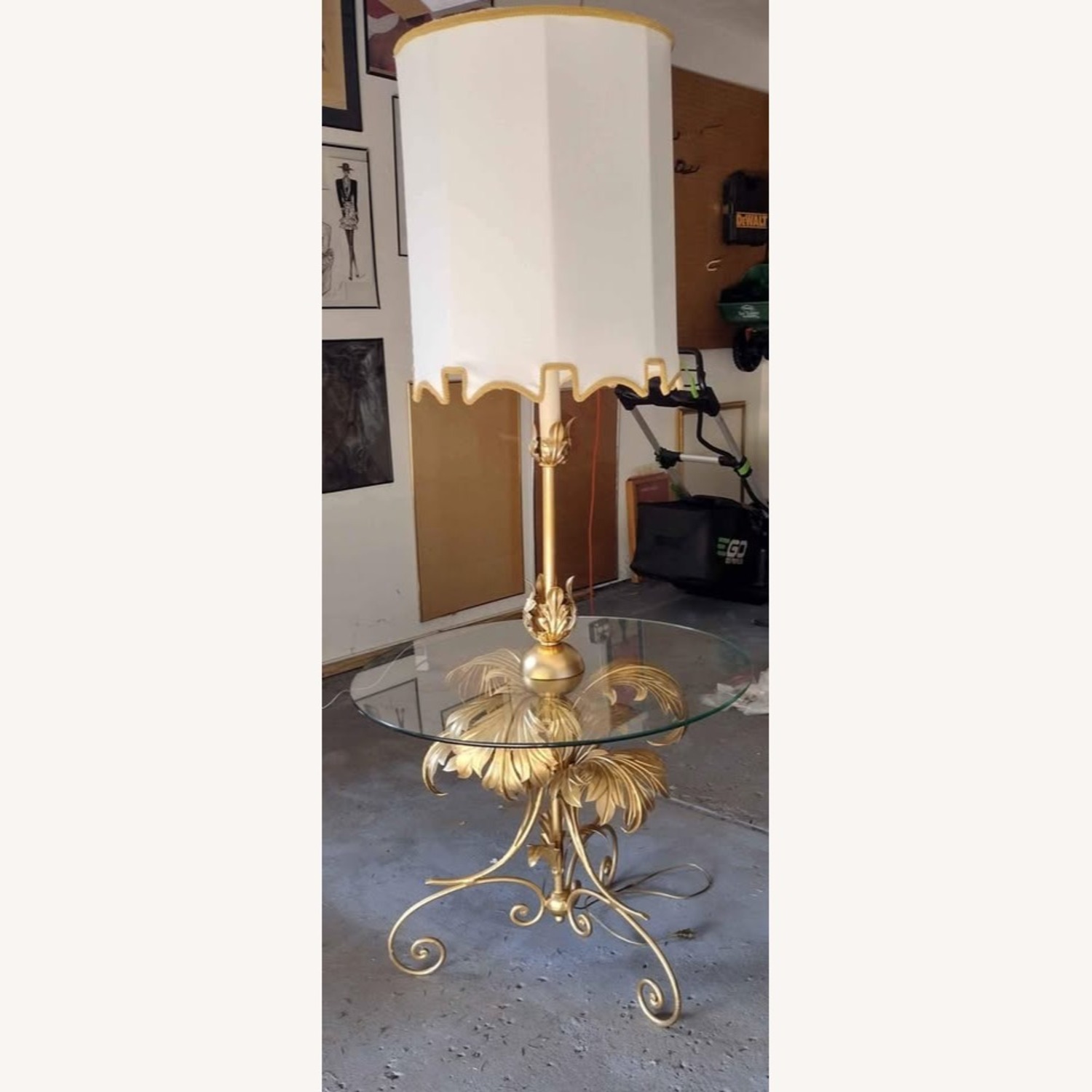 Vintage/Antique Finds Gold Metal Floor Lamp - image-2