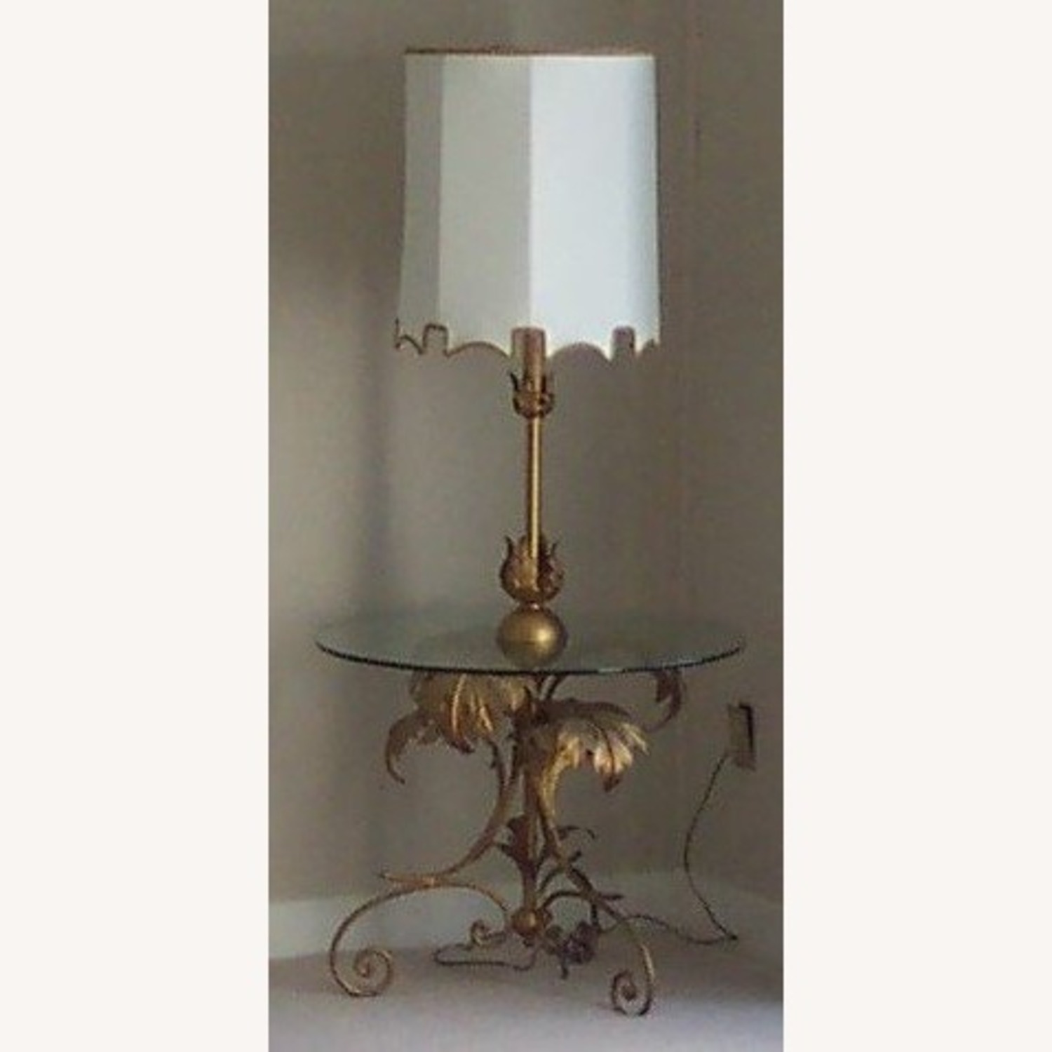 Vintage/Antique Finds Gold Metal Floor Lamp - image-8