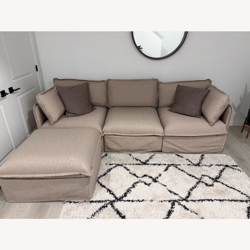 Used Light Brown Metal 3+ Piece Sectional for sale on AptDeco