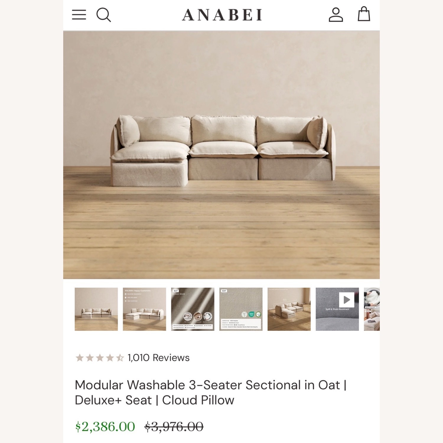 Light Brown Metal 3+ Piece Sectional - image-4