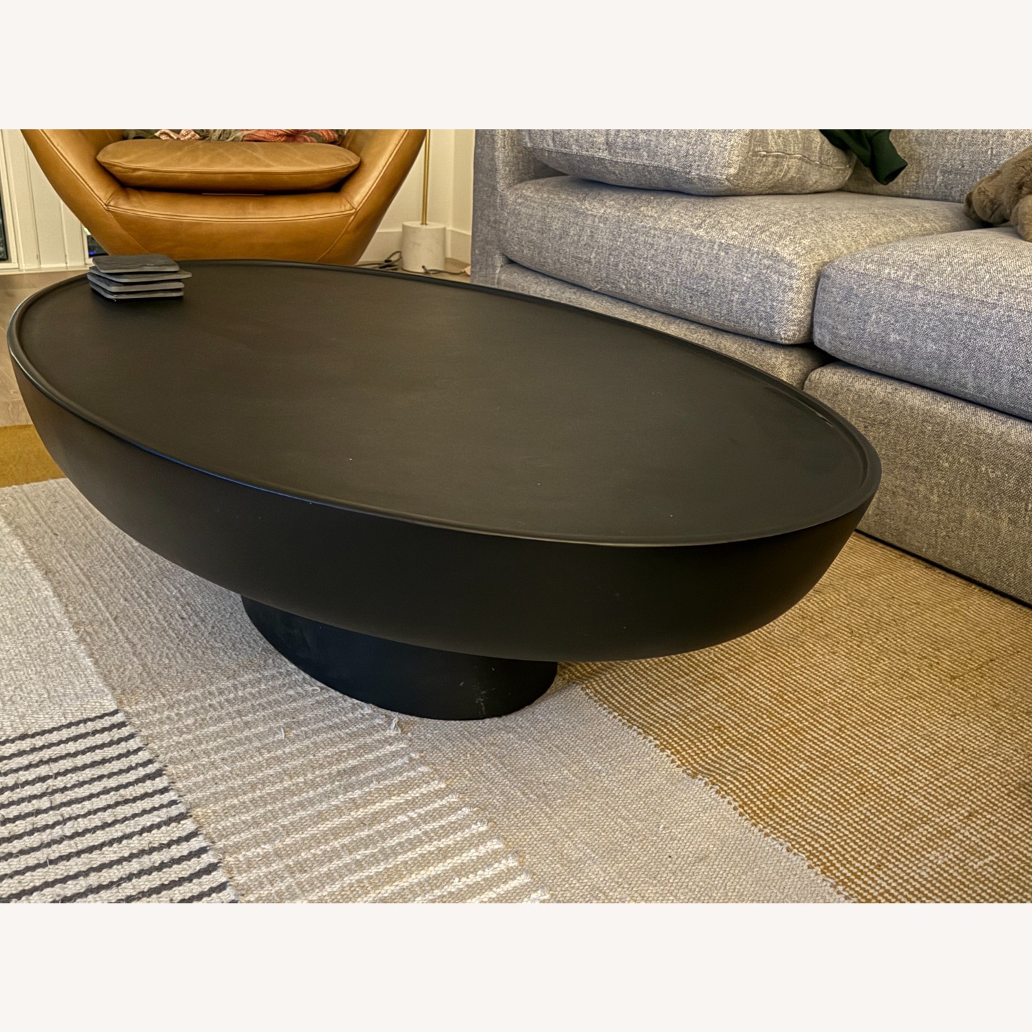 Rove Concepts Maria Black Concrete Coffee Table - image-1