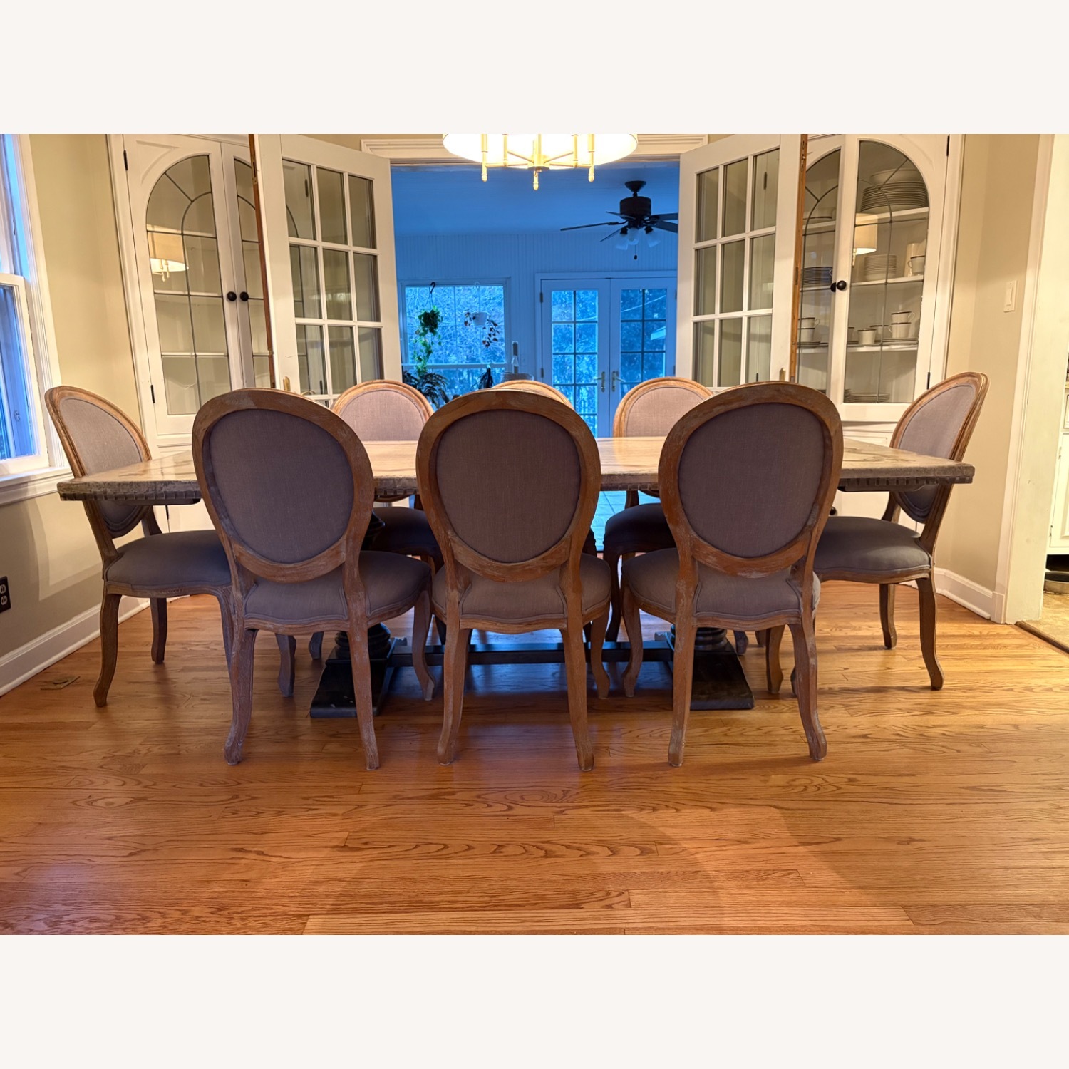 Arhaus Natural Cerea Ribbon Bell'Arte Dining Table - image-7