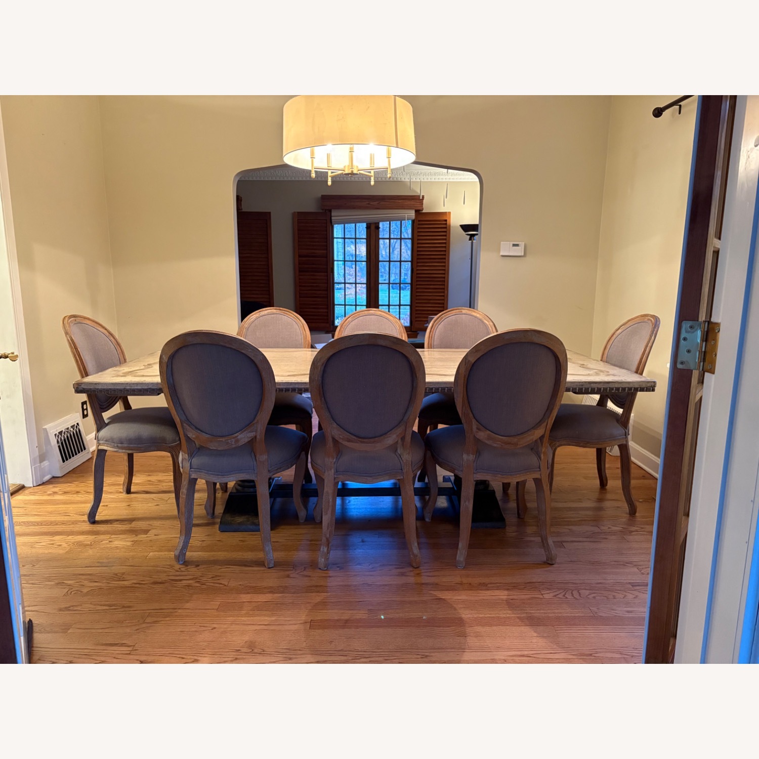 Arhaus Natural Cerea Ribbon Bell'Arte Dining Table - image-8