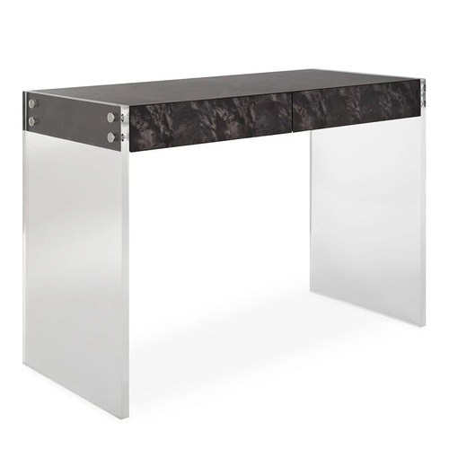 Used Jonathan Adler Bond Burl Wood Black Wood Desk for sale on AptDeco