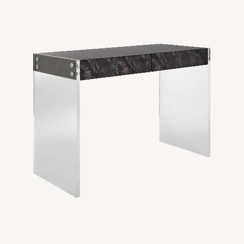 Used Jonathan Adler Bond Burl Wood Black Wood Desk for sale on AptDeco