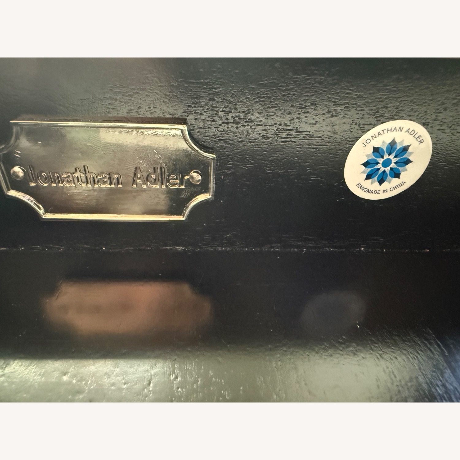 Jonathan Adler Bond Burl Wood Black Wood Desk - image-7