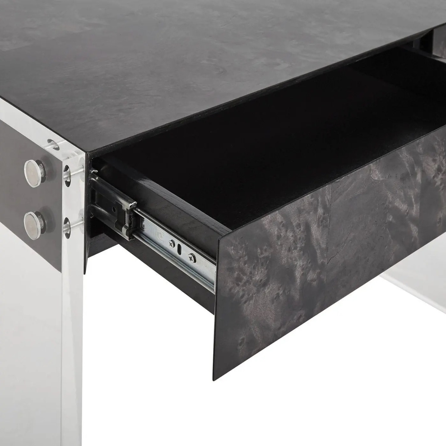 Jonathan Adler Bond Burl Wood Black Wood Desk - image-4