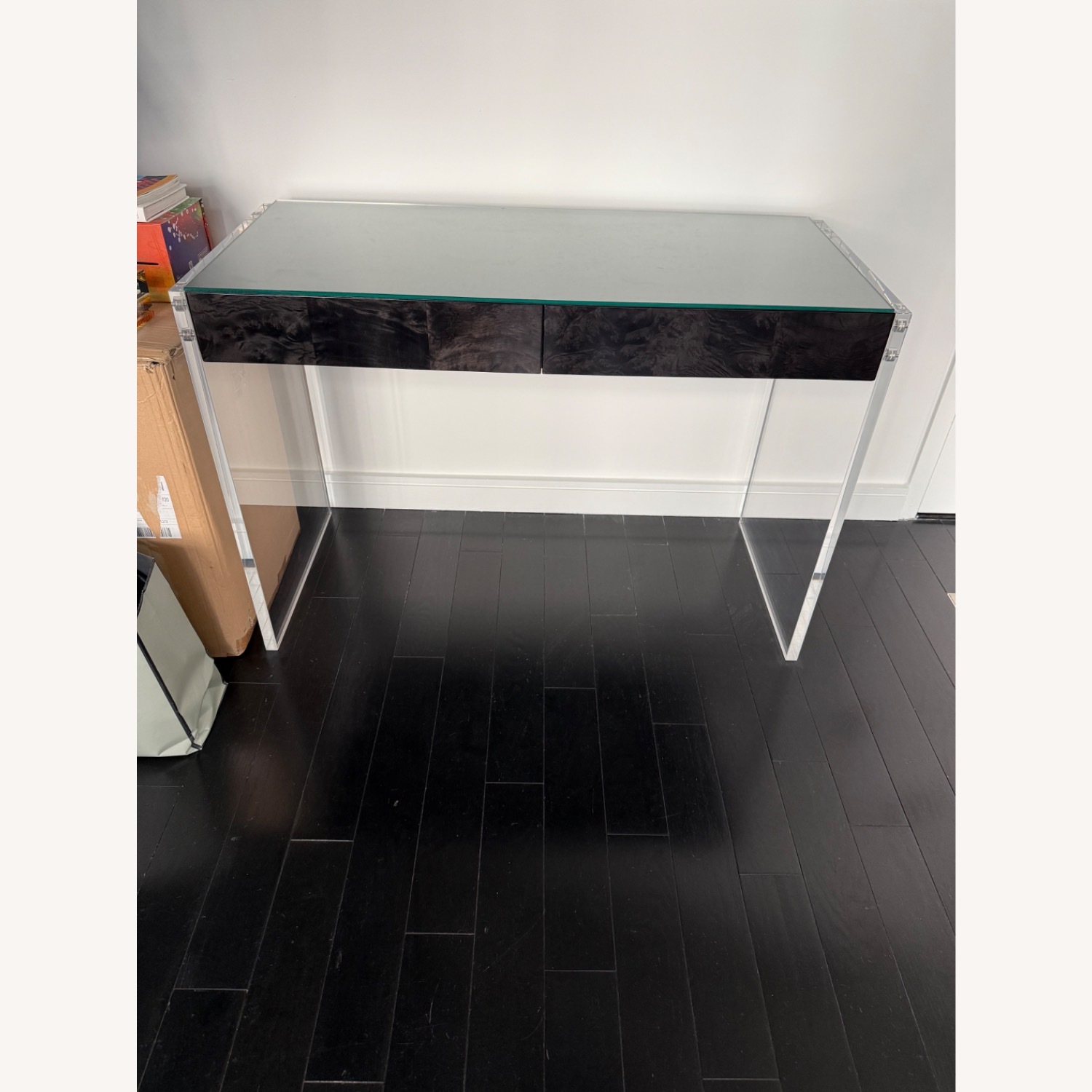 Jonathan Adler Bond Burl Wood Black Wood Desk - image-5