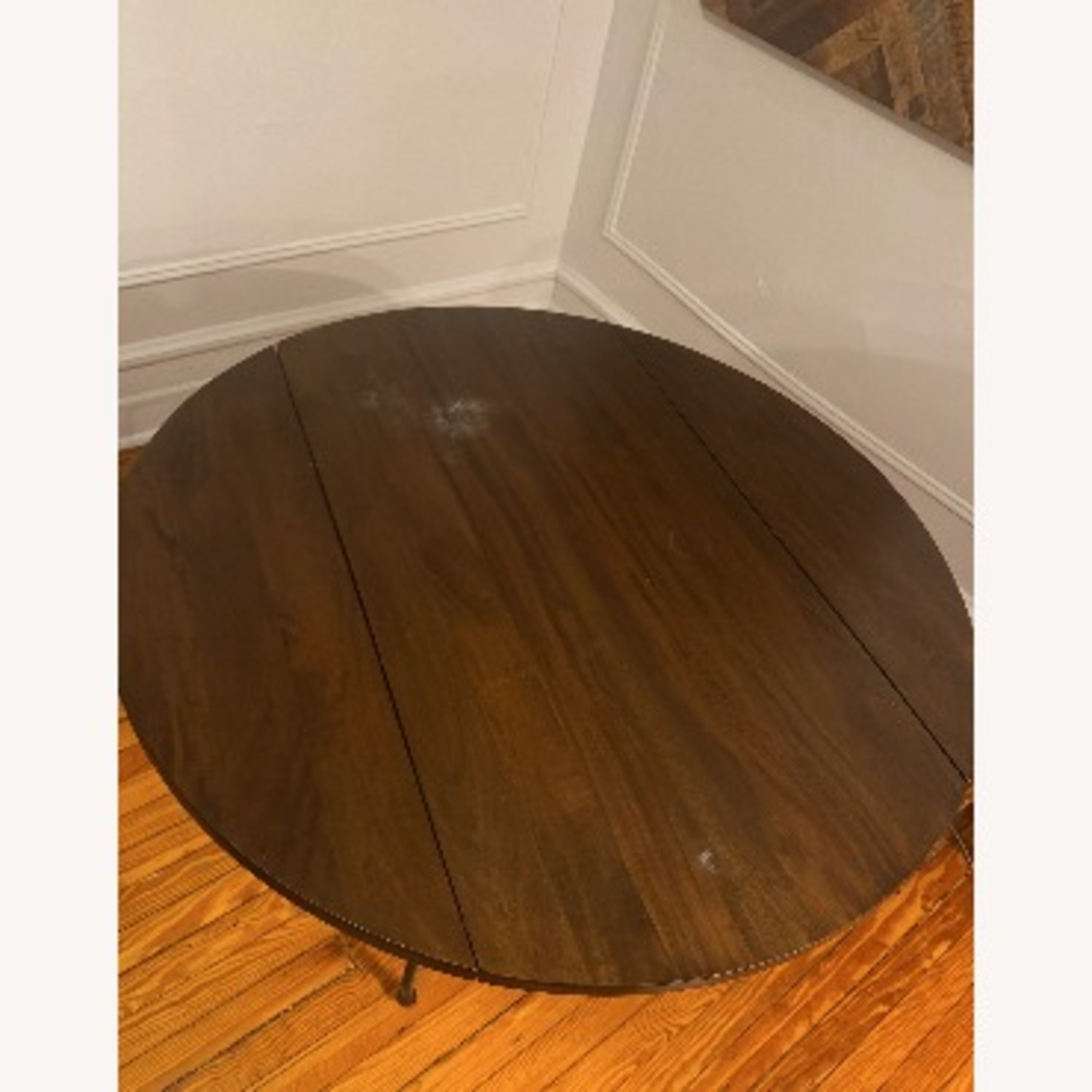 Dark Woord/Iron/Leadther Dining Set - image-4