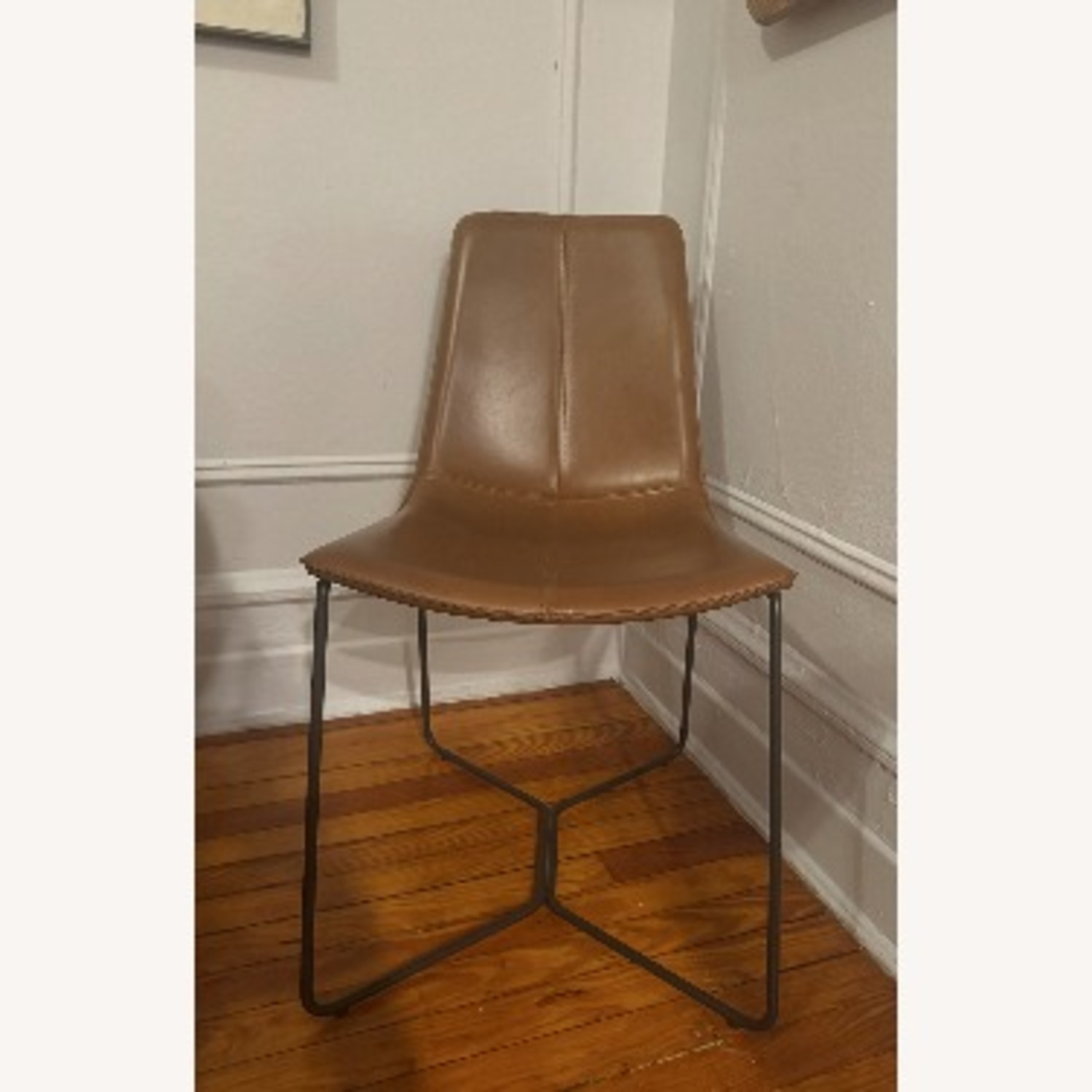 Dark Woord/Iron/Leadther Dining Set - image-3