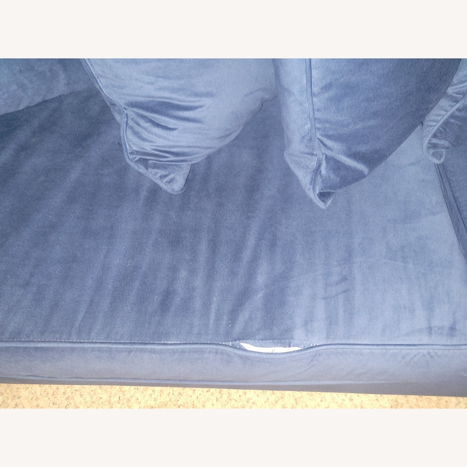 Blue Suede Loveseat - image-3