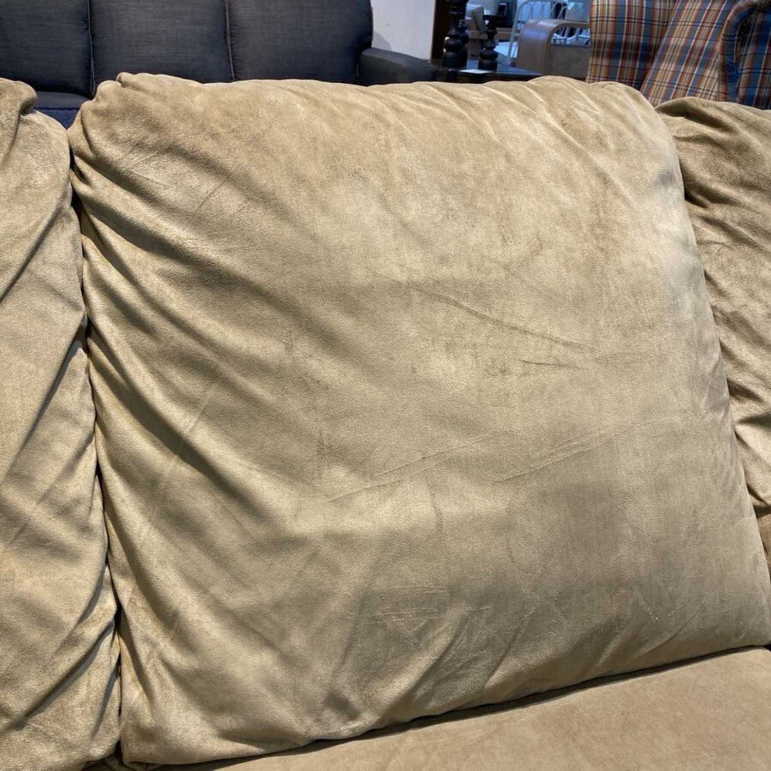 3-Seat Soft Microfiber Sofa Tan - image-7