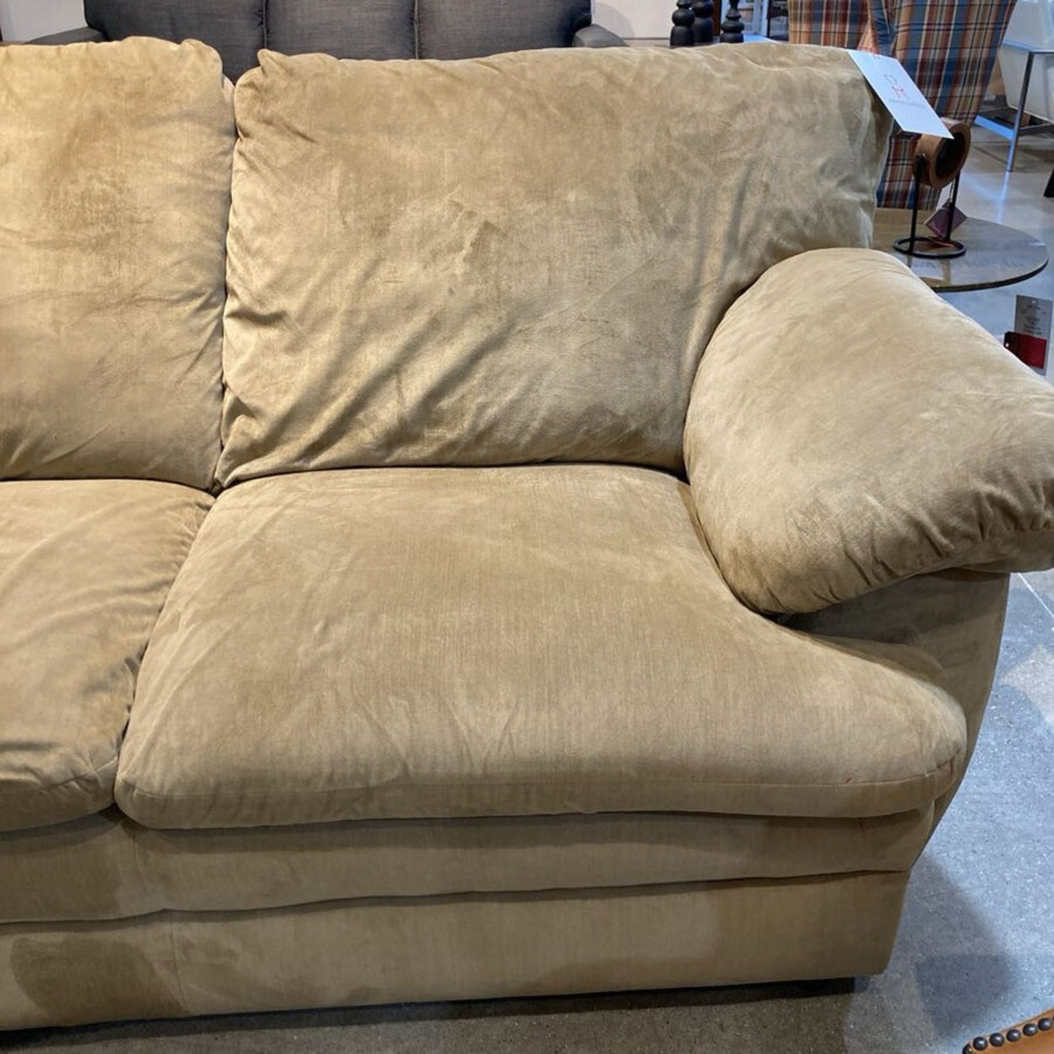 3-Seat Soft Microfiber Sofa Tan - image-4