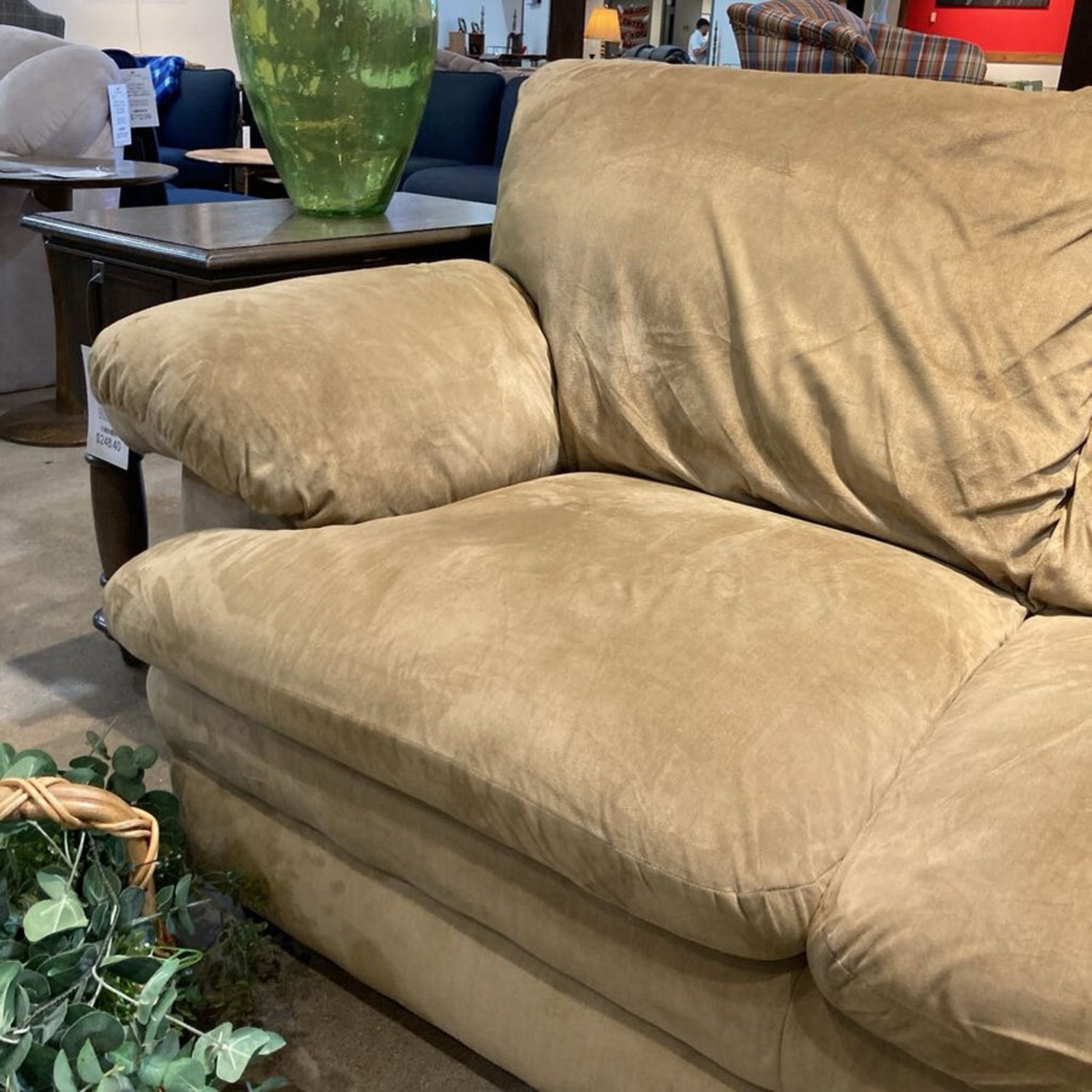 3-Seat Soft Microfiber Sofa Tan - image-5