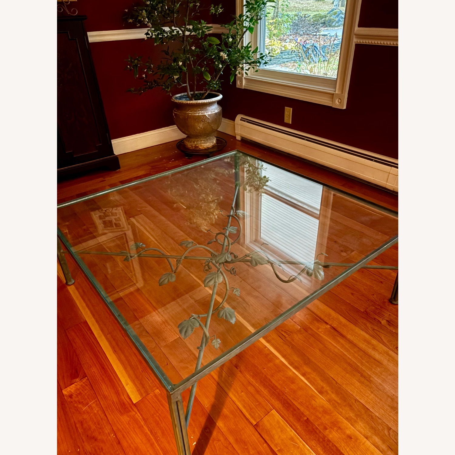 Wrought Iron and Glass Coffee Table - image-1