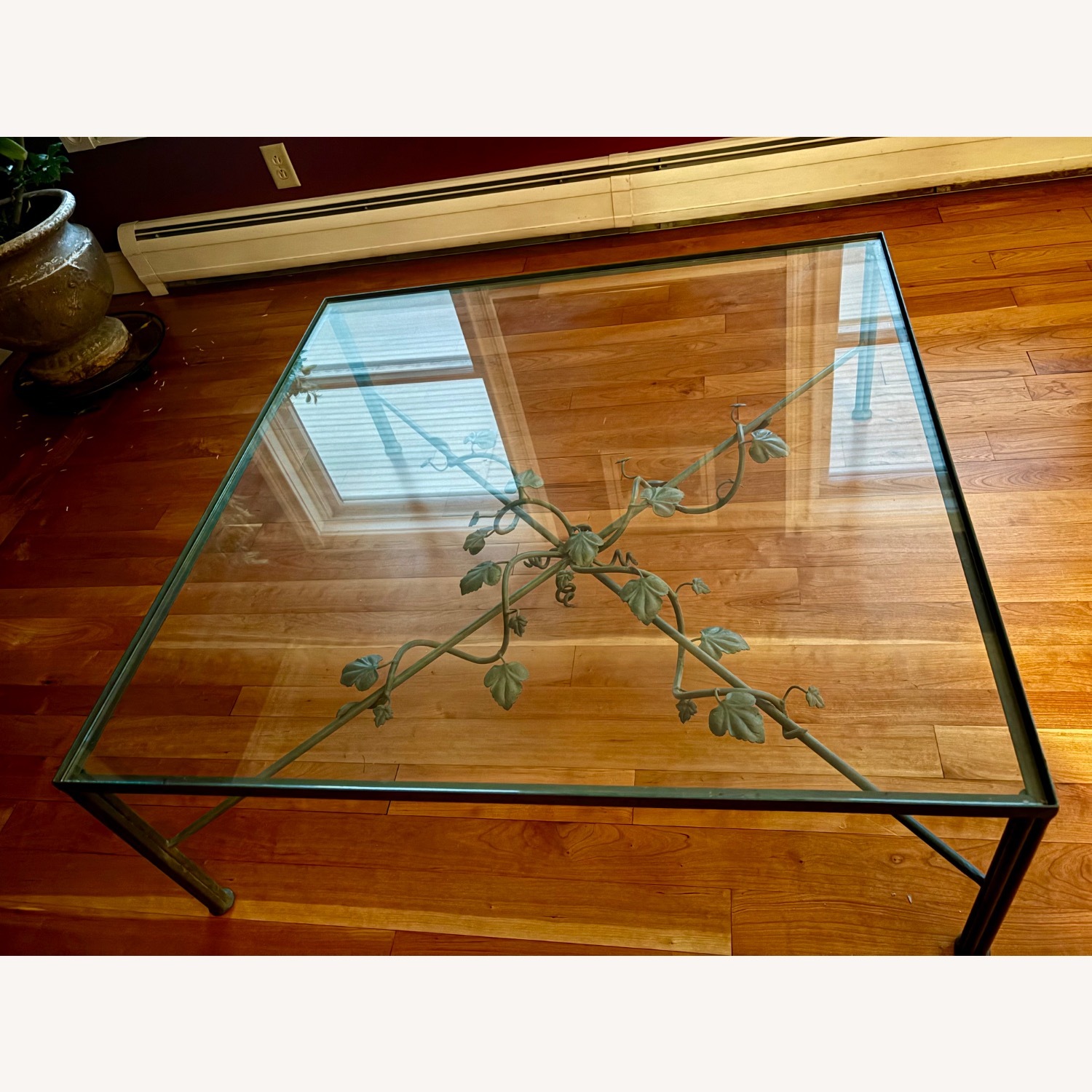 Wrought Iron and Glass Coffee Table - image-5