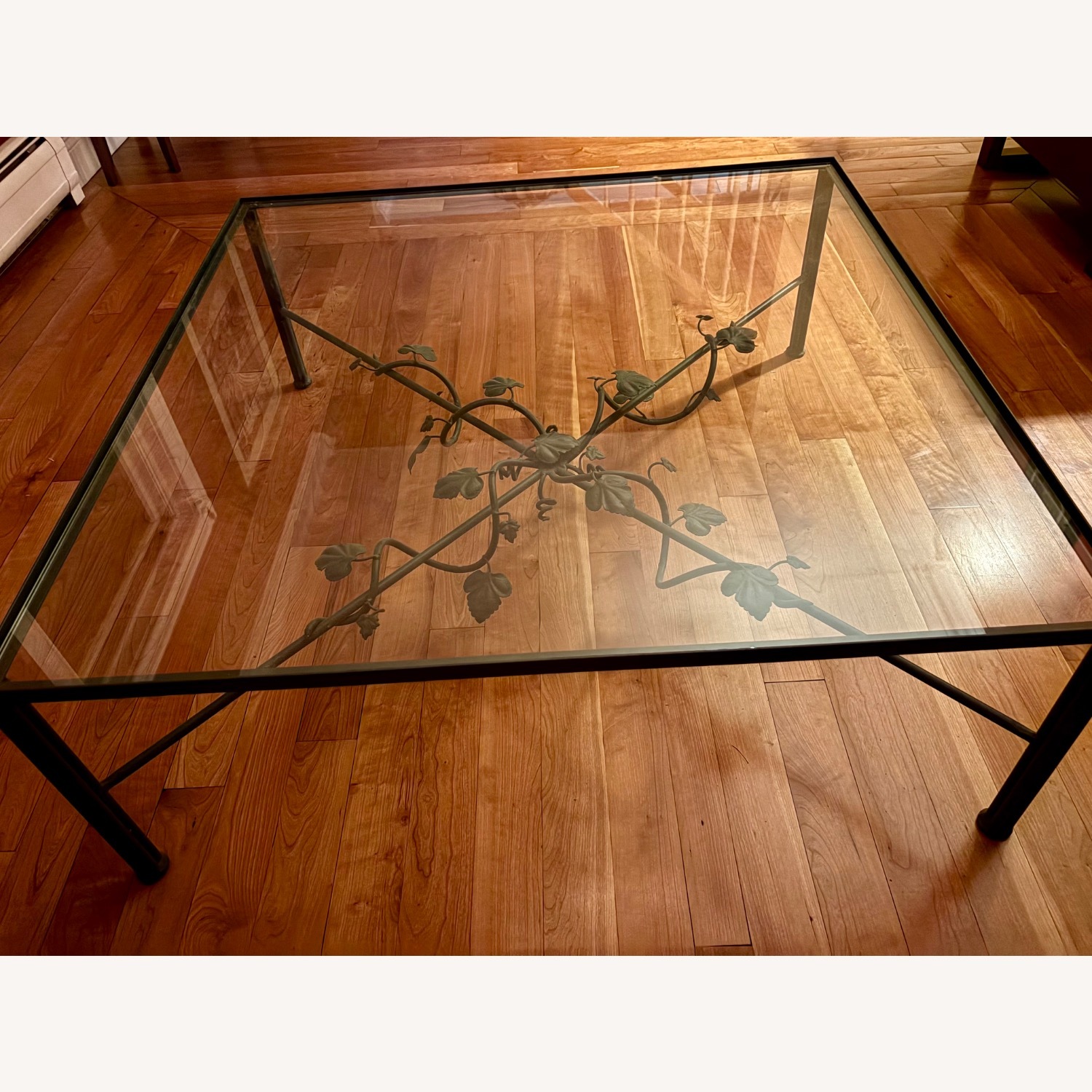 Wrought Iron and Glass Coffee Table - image-2