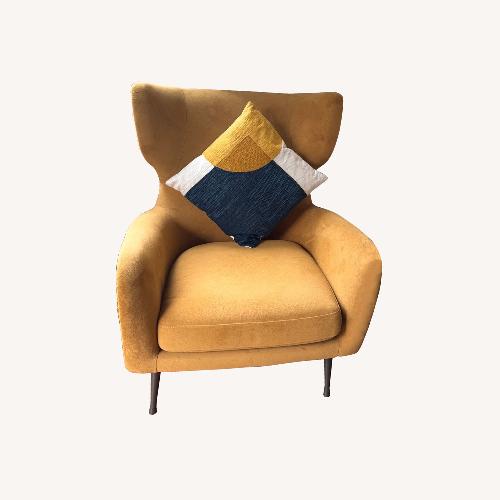 Used West Elm Yellow Lucia Wing Chair for sale on AptDeco