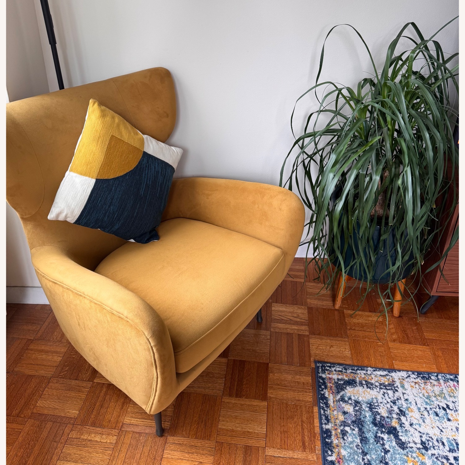 West Elm Yellow Lucia Wing Chair - image-1