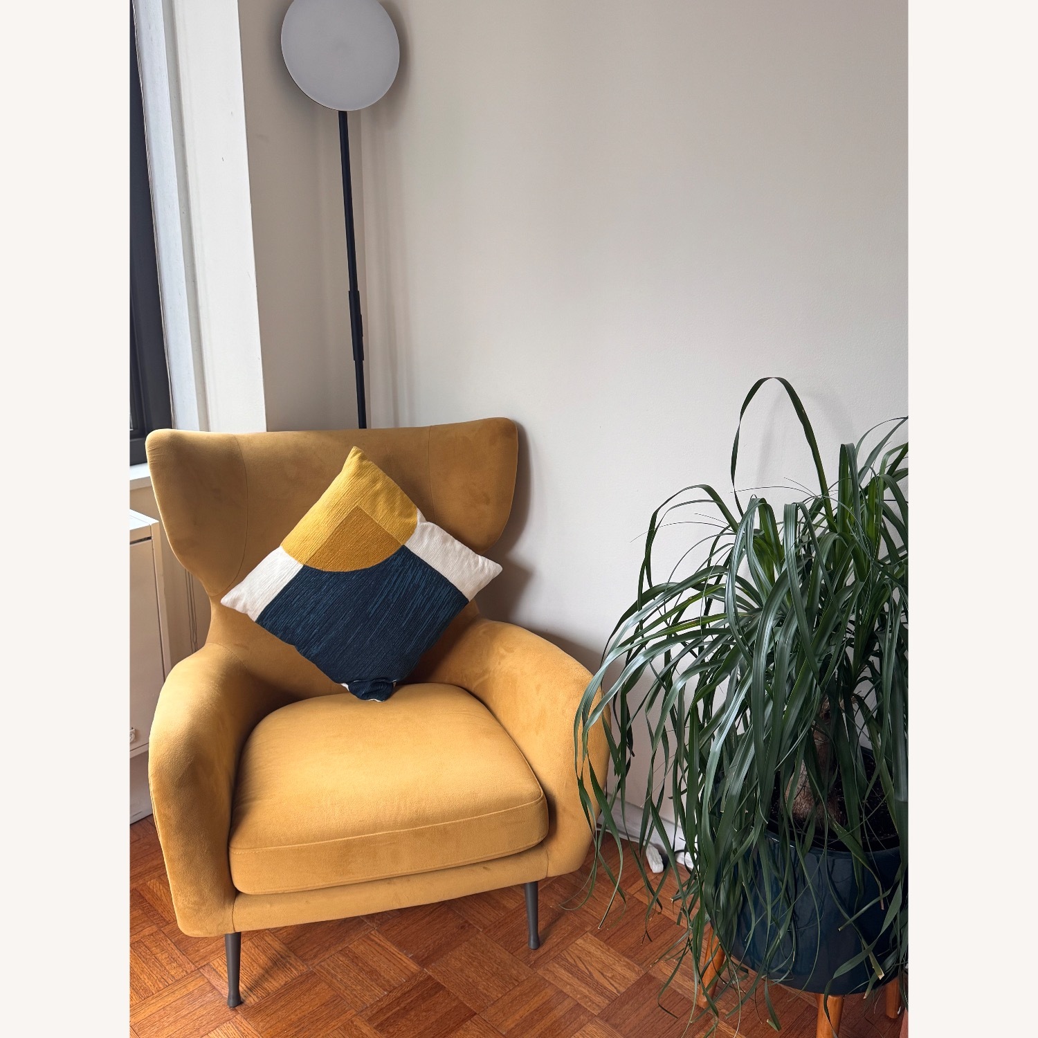 West Elm Yellow Lucia Wing Chair - image-2