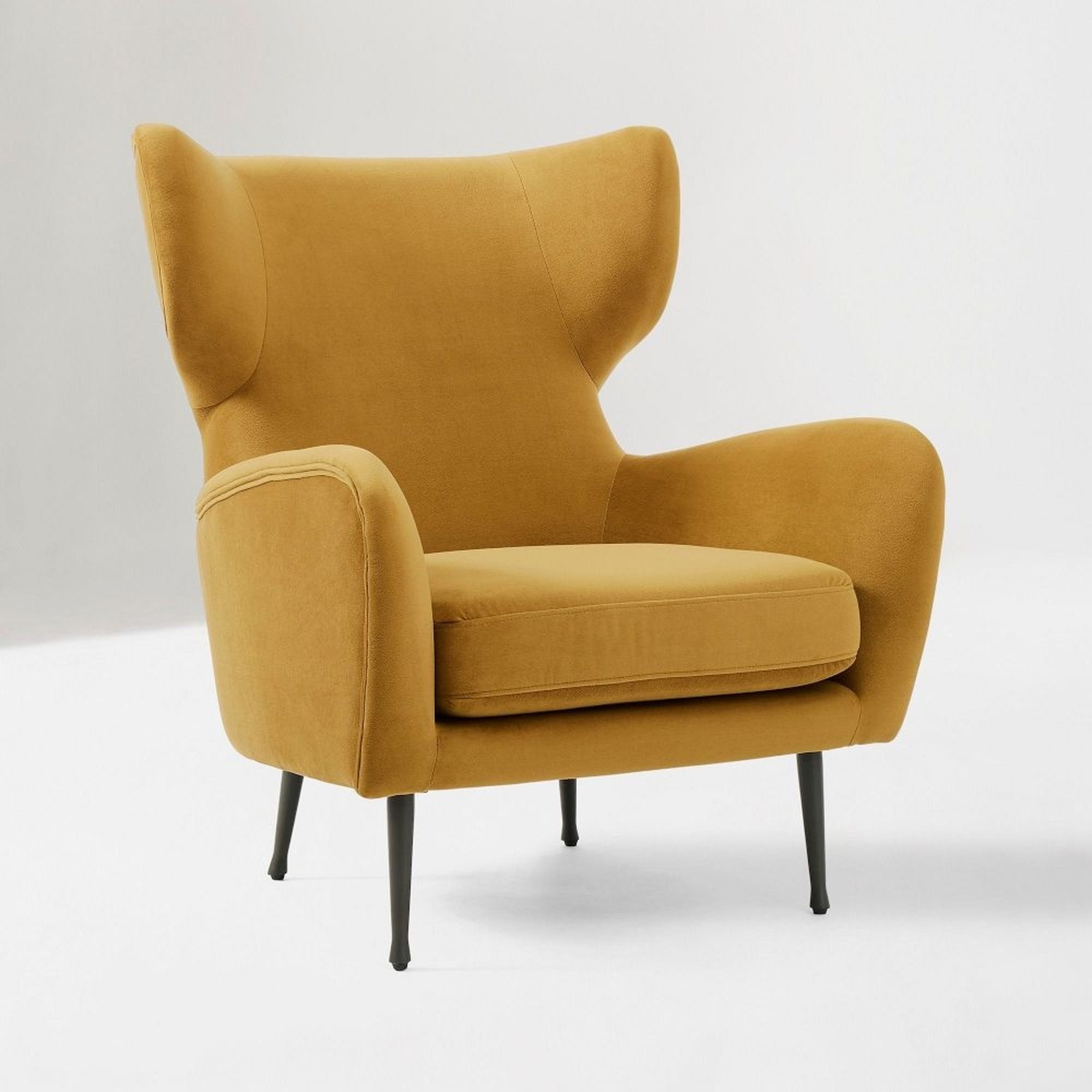West Elm Yellow Lucia Wing Chair - image-5
