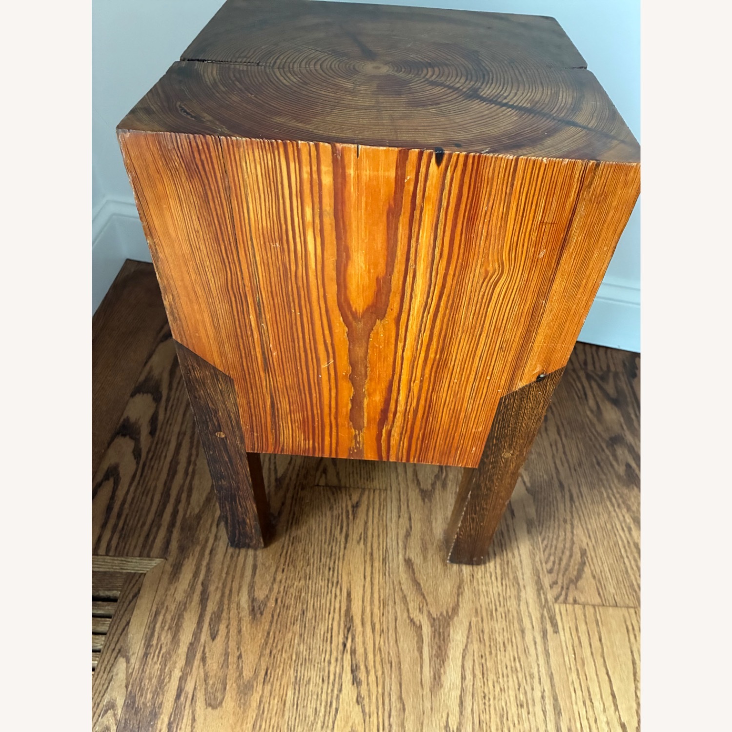 Vintage/Antique Finds Natural Wood Side Table - image-2