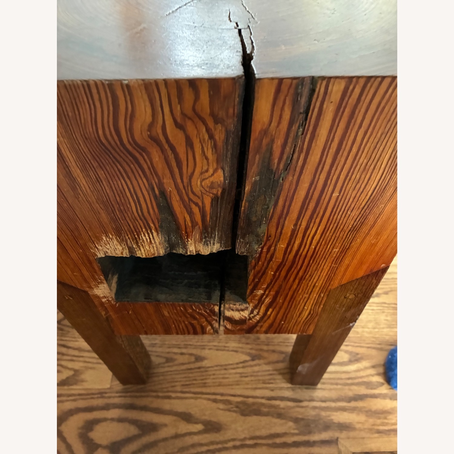 Vintage/Antique Finds Natural Wood Side Table - image-4
