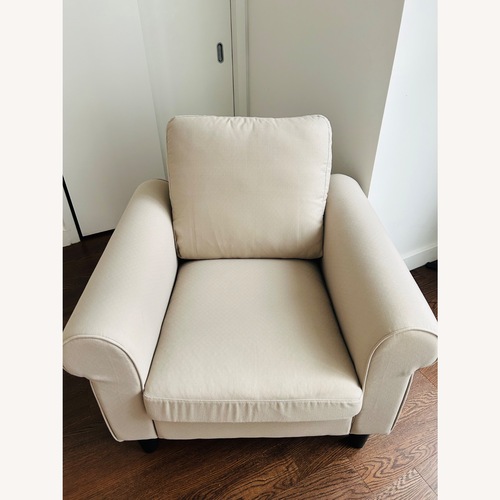 Used IKEA Gammalbyn Beige Armchair  for sale on AptDeco