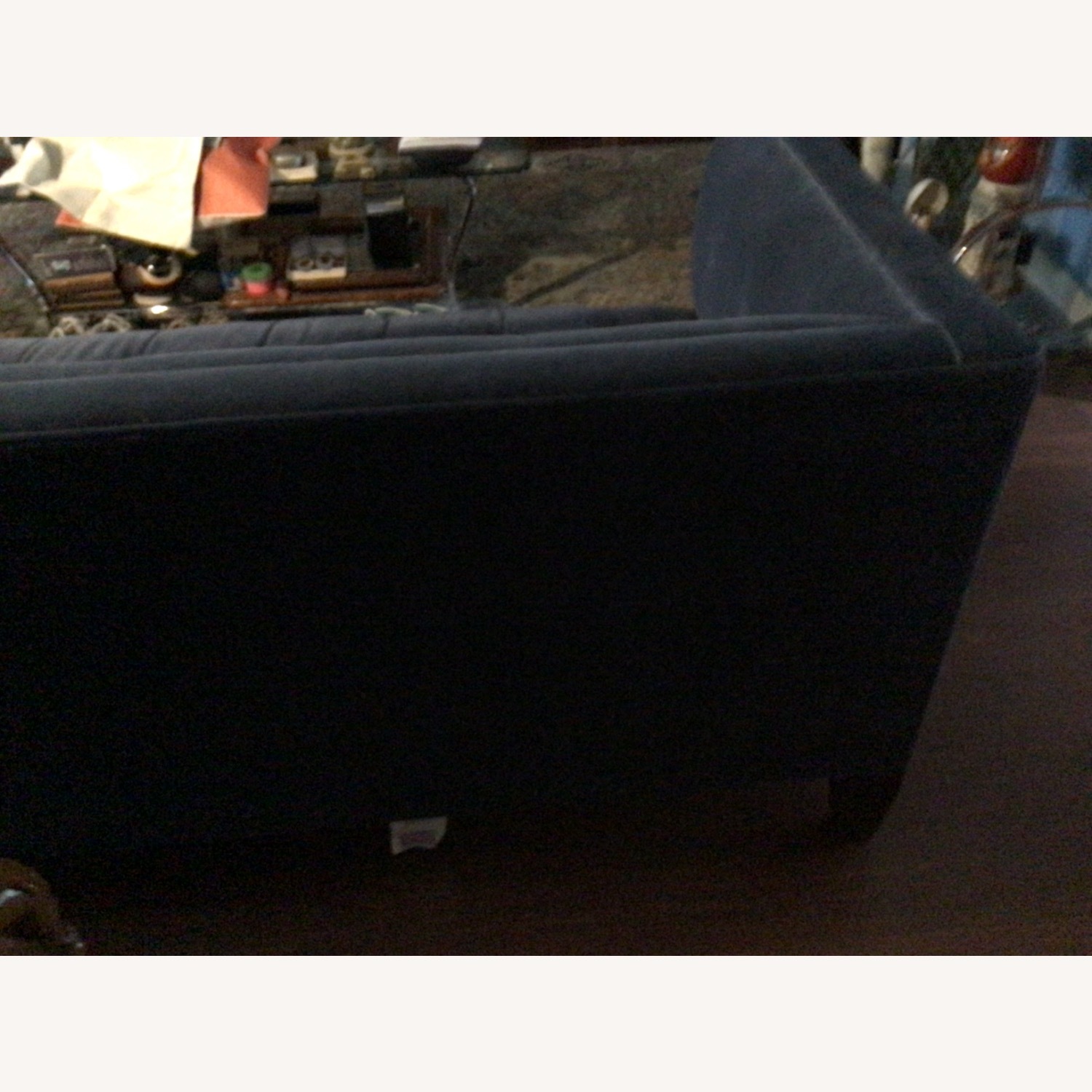 Michell Gold + Bob William Blue Fabric 3+ Seater Sofa - image-5