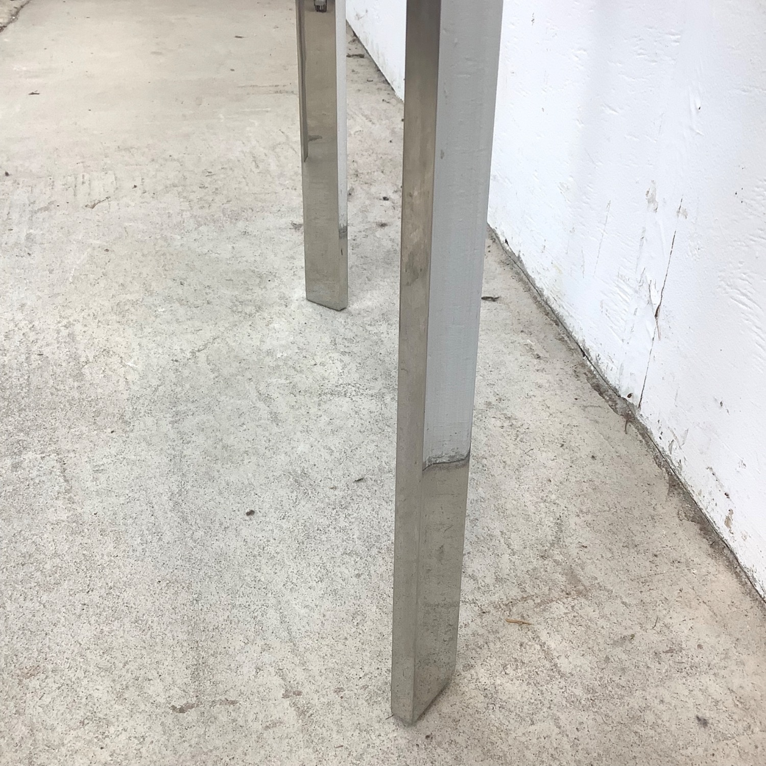 Mid-Century Chrome And Glass Side Table - image-15