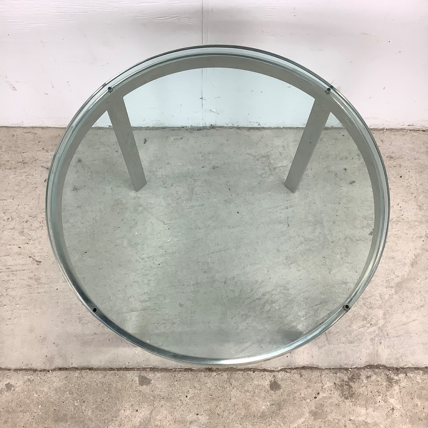 Mid-Century Chrome And Glass Side Table - image-3
