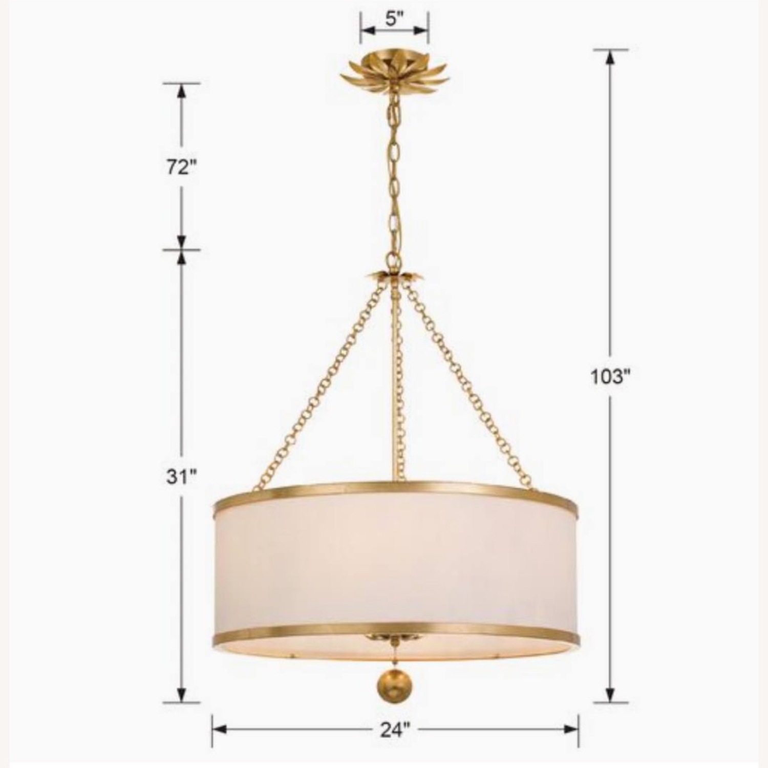 One King's Lane Broche Ceiling Lamp - image-4