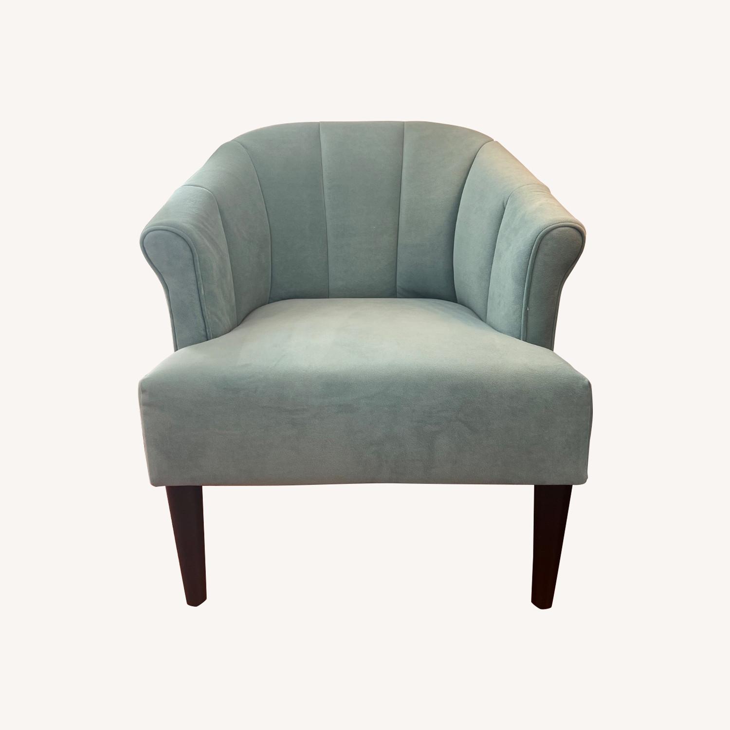 World Market Blue Velvet Accent Chair - image-0