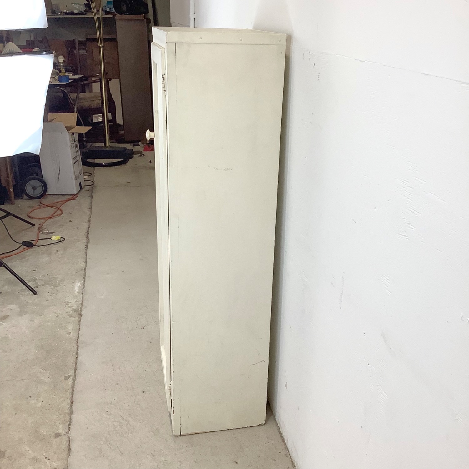 Antique White Storage Cabinet Bonnetiere - image-4