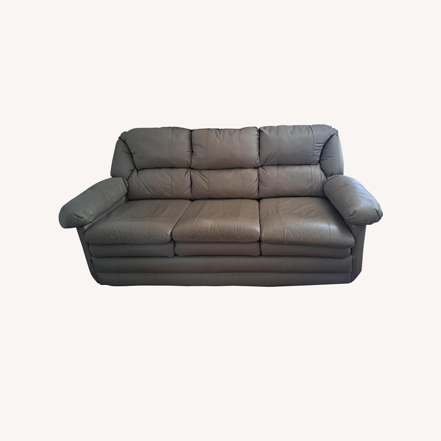 Macy's Light Gray Sleeper Sofa - image-0