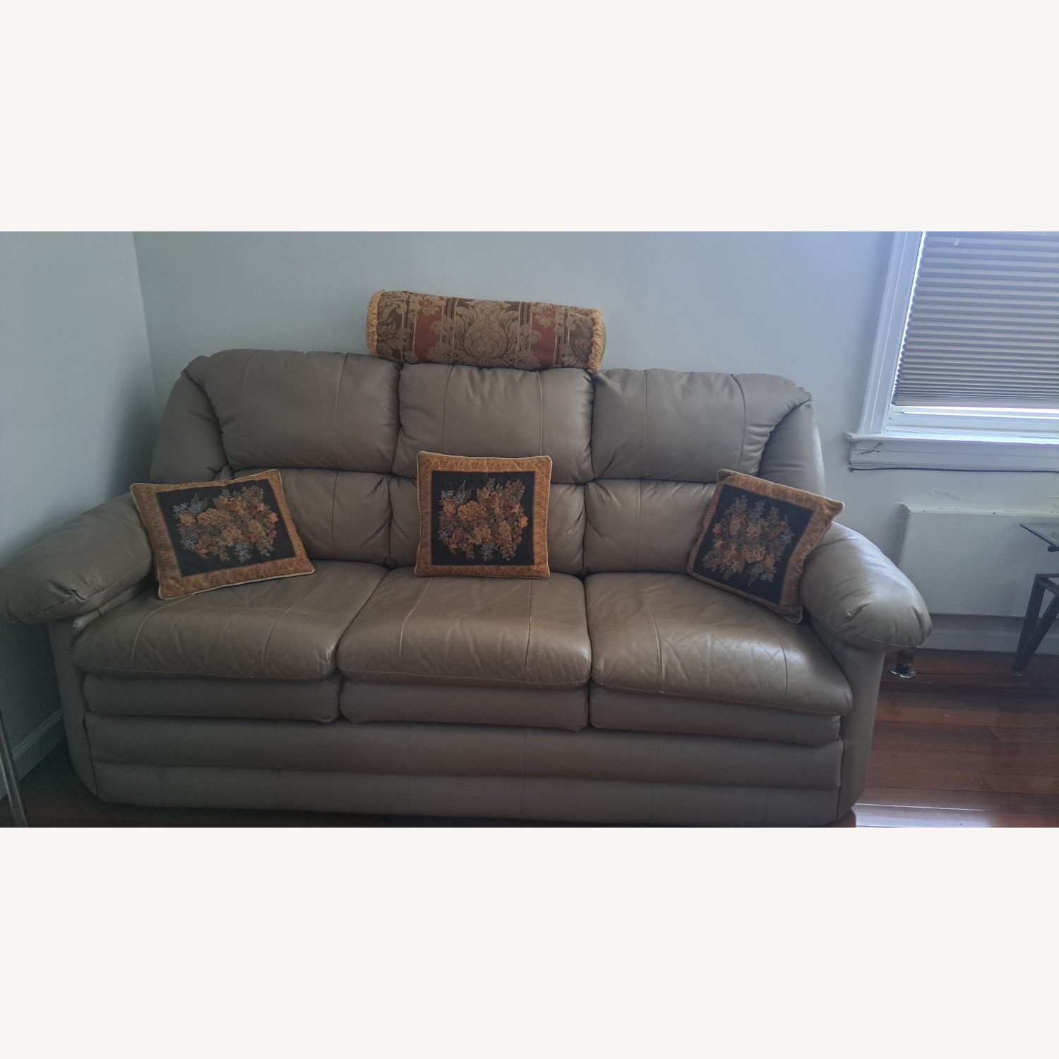 Macy's Light Gray Sleeper Sofa - image-1